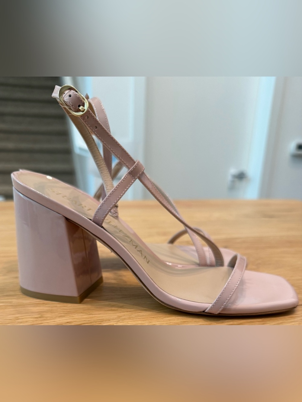 NWOT Stuart Weitzman Pink Block Sandals Size 7.5